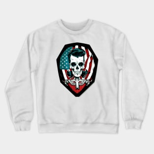 Fun American Rockabilly Skeleton Crewneck Sweatshirt